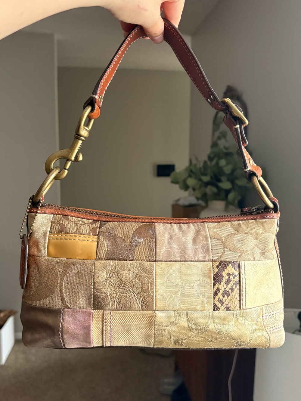 Rare Vintage Y2K Carly Patchwork Mini Baguette